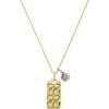 imageCoach Quilted C Tag Pendant NecklaceGOLDEN SHADOWGOLD