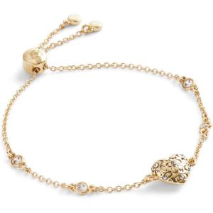 imageCOACH Womens Signature Quilted Heart Slider Bracelet