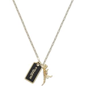 imageCoach Hangtag Short Pendant NecklaceBLACKGOLD