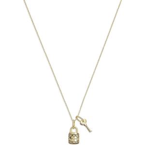 imageCoach Womens Quilted Padlock ampamp Key Necklace