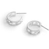 imageCOACH Womens Signature C Open Hoop EarringsRhodium