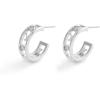 imageCOACH Womens Signature C Open Hoop EarringsRhodium