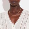 imageCOACH Womens Signature Mixed Chain NecklaceRHODIUM