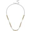 imageCOACH Womens Signature Mixed Chain NecklaceRHODIUM
