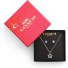 imageCOACH Womens Signature Pav Star Necklace ampamp Earrings Jewelry Set