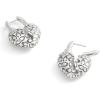 imageCOACH Womens Signature Quilted Broken Heart Huggie Earrings