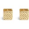 imageCOACH Womens Signature Quilted Cube Huggie EarringsGold