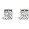 imageCOACH Womens Signature Quilted Cube Huggie EarringsRhodium