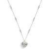 imageCOACH Womens Signature Quilted Heart Pendant Necklace