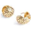 imageCOACH Womens Signature Quilted Orb Huggie EarringsGold