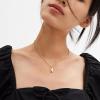 imageCOACH Womens Signature Stitched Hangtag Pendant Necklace