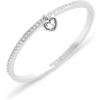 imageCOACH Womens Stone Heart Charm Bangle Bracelet