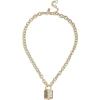 imageCoach Womens Quilted Padlock Necklace