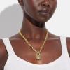 imageCoach Womens Quilted Padlock Necklace