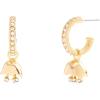 imageCOACH Womens Floral Huggie Hoop Earrings