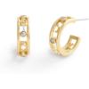 imageCOACH Womens Signature C Open Hoop EarringsGold