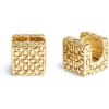 imageCOACH Womens Signature Quilted Cube Huggie EarringsGold