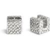 imageCOACH Womens Signature Quilted Cube Huggie EarringsRhodium
