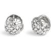 imageCOACH Womens Signature Quilted Orb Huggie EarringsRhodium