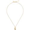 imageCOACH Womens Signature Stitched Hangtag Pendant Necklace