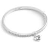 imageCOACH Womens Stone Heart Charm Bangle Bracelet