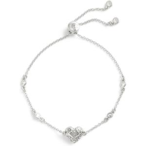imageCOACH Womens Signature Quilted Heart Slider Bracelet