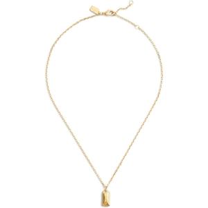 imageCOACH Womens Signature Stitched Hangtag Pendant Necklace