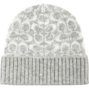 imageCoach Womens Metallic Signature C Jacquard BeanieChalk