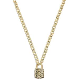 imageCoach Womens Quilted Padlock Necklace