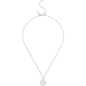 imageCoach Womens Signature Mother of Pearl Coin Pendant NecklacePearlRhodium