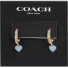 imageCOACH Pave Enamel Heart Huggie EarringsMULTIGOLD
