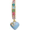 imageCOACH Pave Enamel Heart Huggie EarringsMULTIGOLD