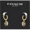 imageCOACH Tea Rose Huggie EarringsGOLDEN SHADOWGOLD