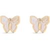 imageCOACH Womens Signature Butterfly Stud Earrings