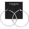 imageCOACH Womens Signature C Hoop EarringsCRYSTALRHODIUM