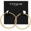 imageCOACH Womens Signature Chain Hoop EarringsRHODIUM