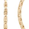 imageCOACH Womens Signature Chain Hoop EarringsRHODIUM