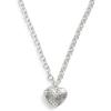 imageCOACH Womens Signature Quilted Heart Locket Necklace