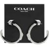 imageCOACH Womens Signature Tabby Hoop EarringsRHODIUM