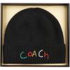 imageCoach Womens Embroidered Beanie with Gift BoxBlack