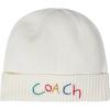 imageCoach Womens Embroidered Beanie with Gift BoxChalk