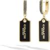 imageCOACH Hangtag Drop EarringsBLACKGOLD