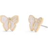 imageCOACH Womens Signature Butterfly Stud Earrings