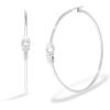 imageCOACH Womens Signature C Hoop EarringsCRYSTALRHODIUM