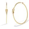 imageCOACH Womens Signature C Hoop EarringsGOLDEN SHADOWGOLD