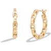 imageCOACH Womens Signature Chain Hoop EarringsGOLD