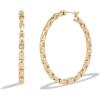 imageCOACH Womens Signature Chain Hoop EarringsRHODIUM