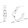 imageCOACH Womens Signature Tabby Hoop EarringsRHODIUM
