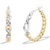 imageCoach Womens Signature Mixed Metals Chain Hoop Earrings