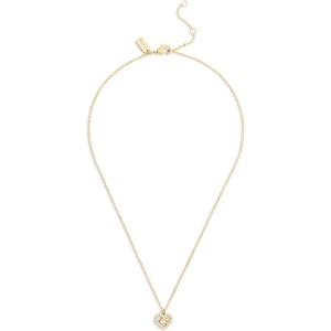 imageCOACH Womens Signature C Pav Heart Pendant Necklace